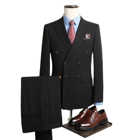 2023 Costume ODM Business Men's Formal Wear 3-piece Slim Suit Wedding Dress Double Breasted Tuxedo Meetings Suits Men Suits
