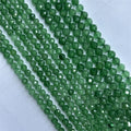 Wholesale Natural Green Aventurine Round Faceted Stones Loose Natural 2mm 3mm  4mm  Crystal Beads for Necklace Jewelry Making