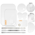 Makeup Mixing Palette Makeup Hand-Held Nail Art Manicure Palette Clear Acrylic Makeup Palette for Mixing Foundation