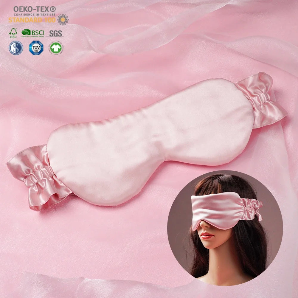 New 100% Mulberry Silk Eye Mask Accept Customized for Sleep and Travel