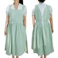 Wholesale V-neck Apron Long Cooking Kitchen Chef Cotton Garden Apron with Two Pockets for Women