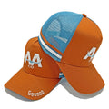 Wholesale Custom Quality High Profile 5 Panel Australia Country 2 Side Stripes 3D Embroidery Logo Mesh Trucker Hat Cap
