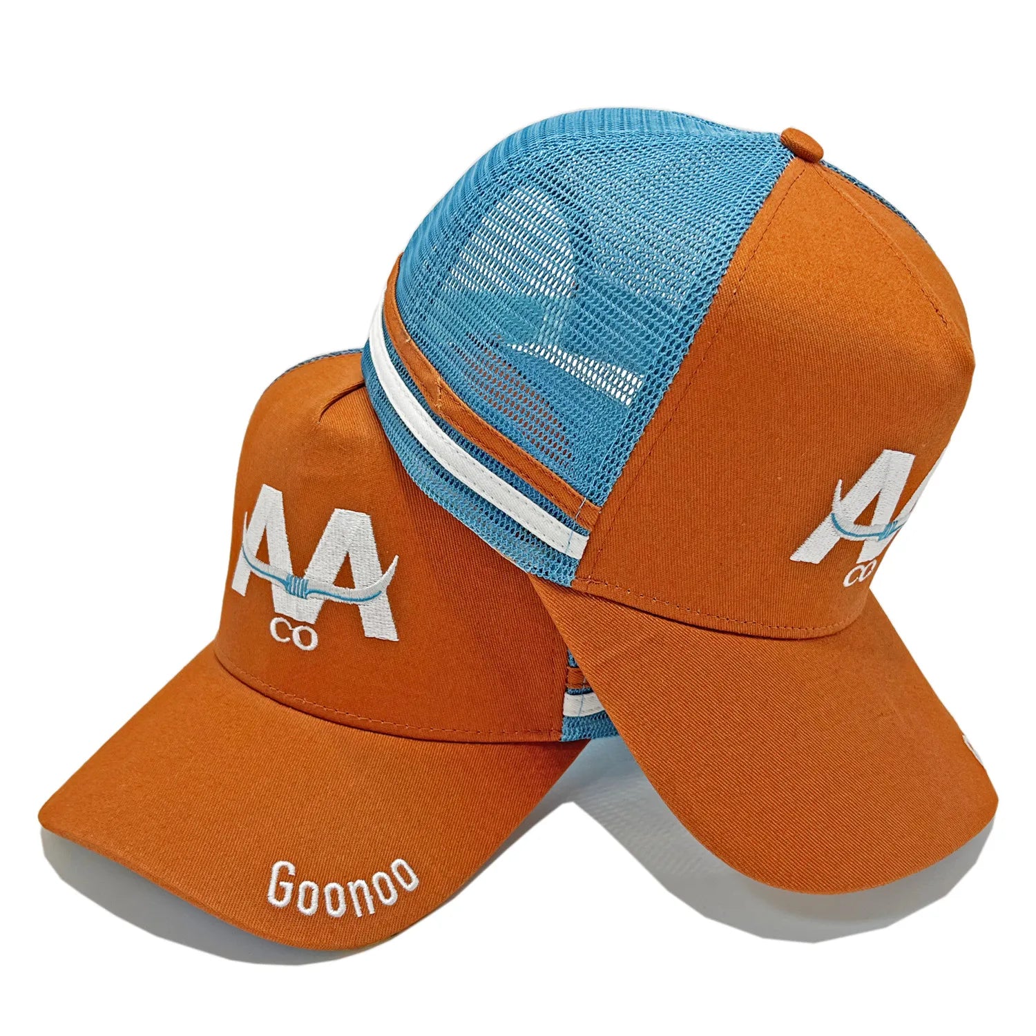 Wholesale Custom Quality High Profile 5 Panel Australia Country 2 Side Stripes 3D Embroidery Logo Mesh Trucker Hat Cap