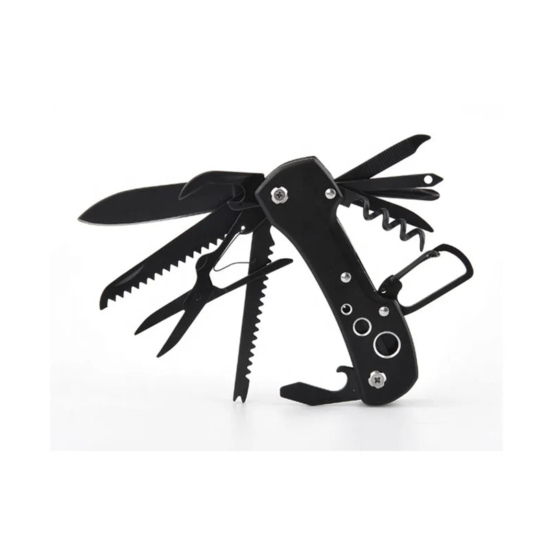 Grand Harvest Hot Selling 15 Functions in 1 Black Coating Multi Swiss Knife