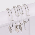 RubySub Sublimation Charm Bracelet Sublimation Multiple Style Pendants Bracelet Blanks Sublimation Jewelry Blanks
