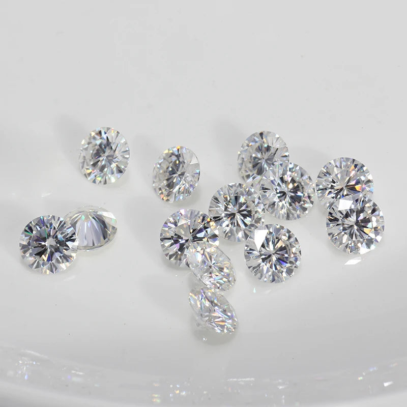 Starsgem Wholesale 3mm-11mm Mossanite Manufacturers Synthetic Gems Gra Certified Round VVS Diamond Stone Loose Moissanite