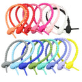 215mm Reusable Silicone Cable Tie DIY Plush Doll Toy Bag Pendant Multi Purpose Binding Cord Strap Organizer Stretchable Keychain