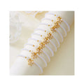 Simple Fashionable 26 Letters Pearl Crystal Bow Charm Elastic Beaded Bracelet for Women