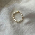 National Style Natural Freshwater Pearl  Beads  Ring Jewelry Gift SR017