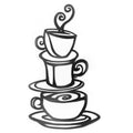 Home Wall Hanging Kitchen Restaurant Coffee Shop Decor Metal Coffee Cup Art