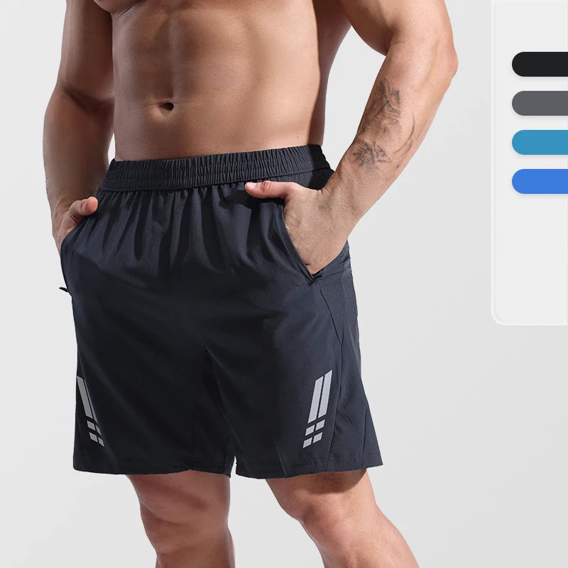 Summer Loose Breathable Ice Silk Mens Shorts Quick Drying Casual Men's Fitness Sports Shorts Gym Fitinss Sweatpants