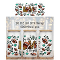 Wholesale Football NFL Team  DTF UV Wraps Ready to Ship UV DTF Cup Wraps Love Football  16Oz Libbey UV DTF Wraps for Cups