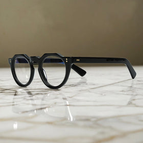 Yintai High-end Eyeglass Frame Acetate Men's Glasses Inventory Optical Designer Circular Black Eyeglass Frame