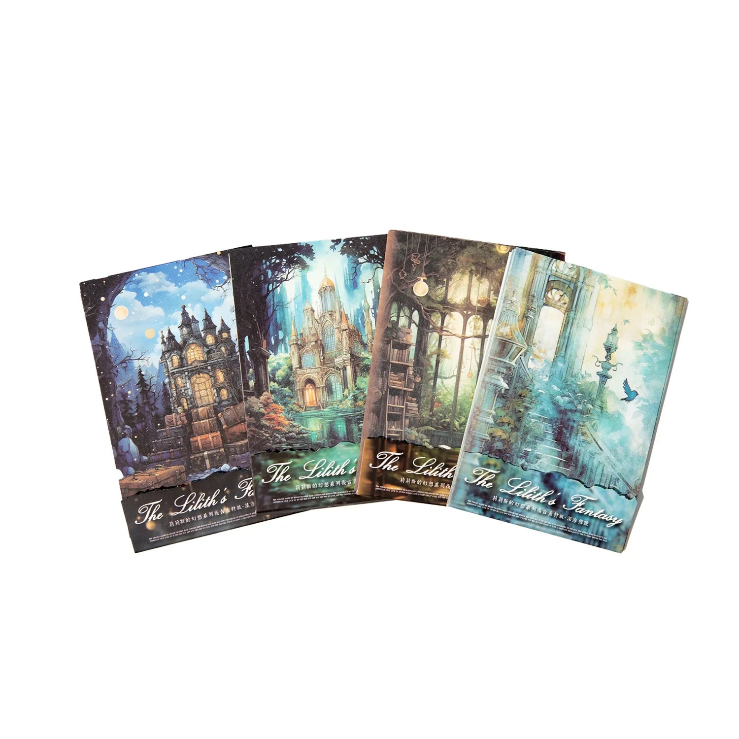 30 Sheets/pack of Material Paper Lily's Fantasy Series Retro Fantasy Tent Decoration Materials 4 Styles