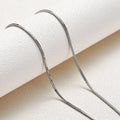 1mm Real S925 Sterling Silver 925 Classics Weave Fox Tail Chopin Chain Personalized Necklace for Men Women Fine Jewelry Gift