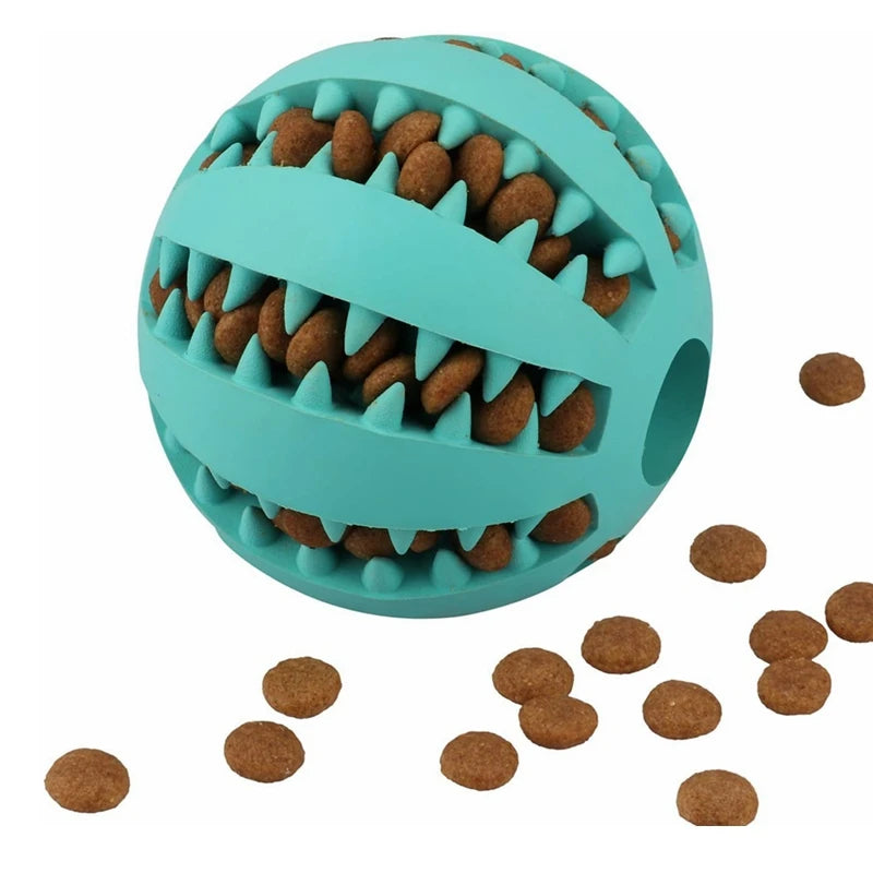 Hot Sale Pet Chew Toy Teeth Cleaning Ball Rubber Slow Food Feeder Clean Teeth Ball Toys for Dogs