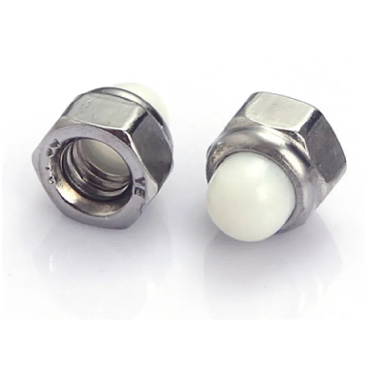 Stainless Steel Din986 Nylon Head Hexagon Insert Cap Nut Hex Domed Nut