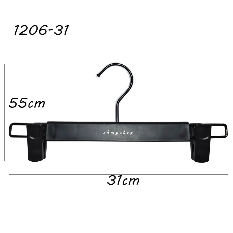 Non slip Black Color Garment Usage Plastic Hanger for Display