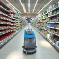 Manual Cleaning Machine 400mm Working Width Electric Ceramic Tile Floor Scrubber Dusty Floor Sweeper Walk-Behind New Condition