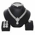 European American Vintage Design Zircon Jewelry Set Elegant Bridal Jewelry Set Gorgeous Necklace Sets for Women Jewelry
