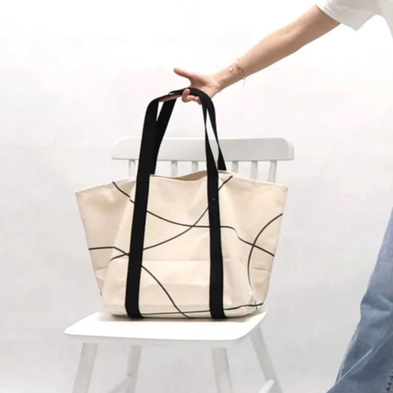 Wholesale Eco-friendly Durable Canvas Tote Bag Zipper Closure Large Capacity Thick Reusable Reinforced Handle Custom Logo Size