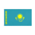 Ready to Ship 100% Polyester 3x5ft Stock Printed KZ Kazakh Kazakhstan Flag