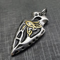 Eye of Horus Arrow Ancient Egyptian Protection Pendant on Gold/Silver Plated Stainless Steel Chains Necklace for Men