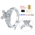 Abiding Fine Jewelry 925 Sterling Silver VVS1 DEF Color Moissanite Diamond Unique Designs Engagement Custom Ring
