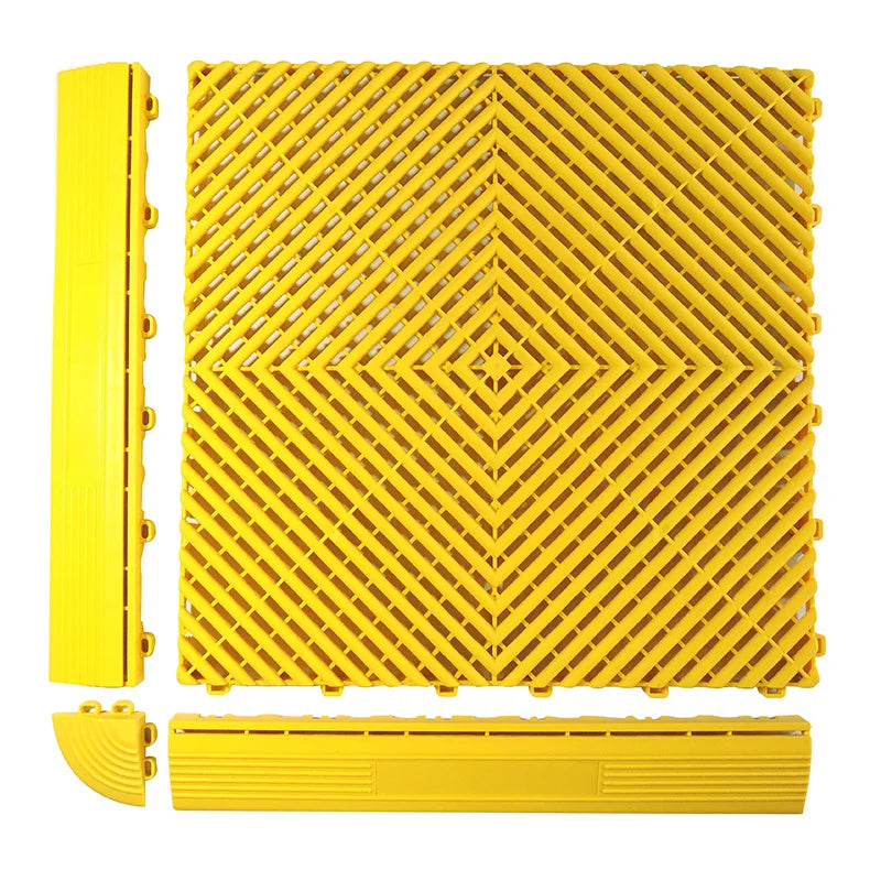 Modular Heavy Duty Interlocking Anti-Slip Vinyl Flooring Tiles for Industrial Garage Warehouse Use