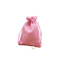 Customized Organic Cotton Satin Drawstring Pouch Small Mesh Linen Jewelry Burlap Container Reusable Pink Drawstring Packaging