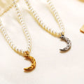 Elegant Style Baroque Beads Jewelry Heart Necklace Wholesale Mens Women Long Choker Pearl Crescent Moon Necklace