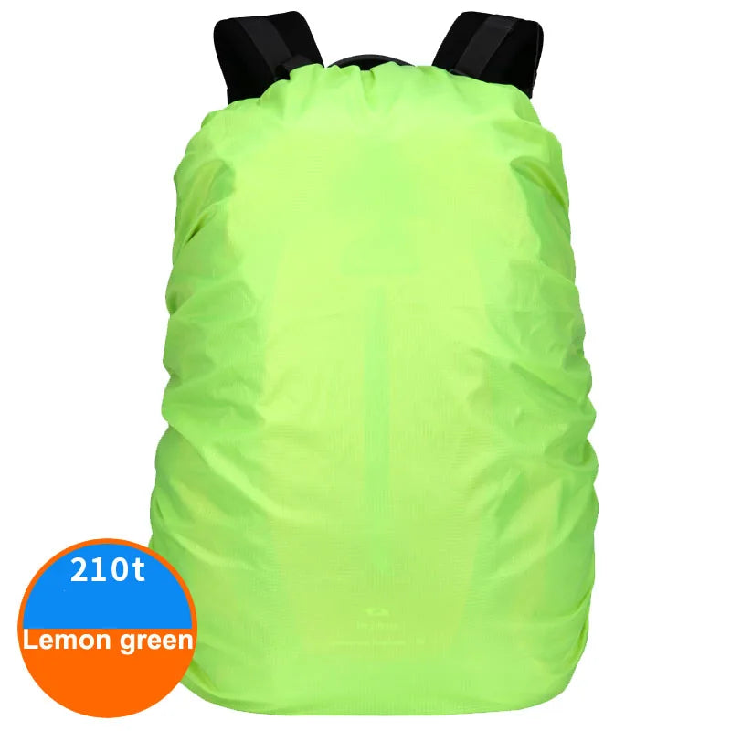Custom logo 35L Lemon Green Lightweight 210t Dust-proof Waterproof Backpack Bag Rain Cover for Hiking Camping Traveling Cycling