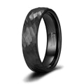 Somen 6mm Black Hammered Tungsten Ring Women Engagement Wedding Bands Tungsten Carbide Mens Ring Wholesale Fashion Jewelry