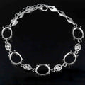 Sterling Silver 8*10mm Semi Mount Bracelet Blank Empty Support Mountain Setting S925 Base Holder Without Stone for DIY Inlay