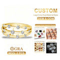 Luxury 2026 Jewelry Designer Eternity Band Wedding Gift Unisex Pass Diamond Test Moissanite 925 Silver Platinum Plated Ring