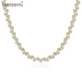 LUOTEEMI Wedding Custom Jewelry Cubic Zirconia Bohemian Charm Fashion Statement New Luxury Necklace Woman