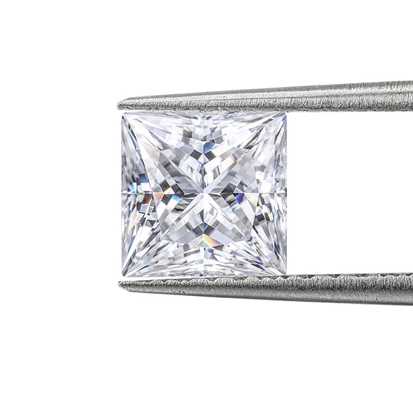Starsgem 1.5ct Square Moissanites Diamond D White Color 6.5*6.5 mm Princess Cut Moissanite