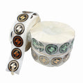 OEM Custom Offset Printing Gold Foil Round Roll Sticker Labels for Pack