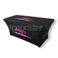 Promotion Custom 6ft Spandex Stretch Table Cover Dye Sublimation Printed Professional Service OEM Brand for Advertising