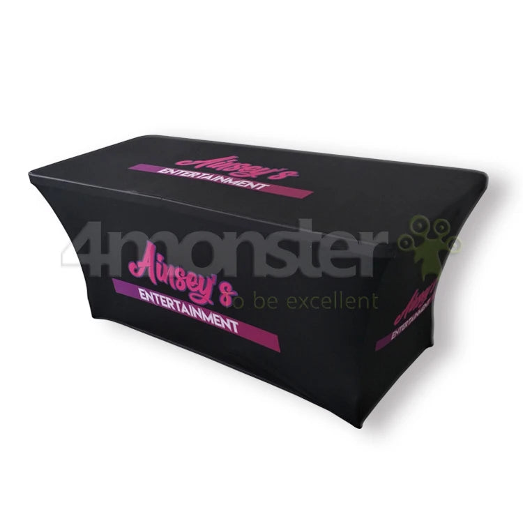 Promotion Custom 6ft Spandex Stretch Table Cover Dye Sublimation Printed Professional Service OEM Brand for Advertising