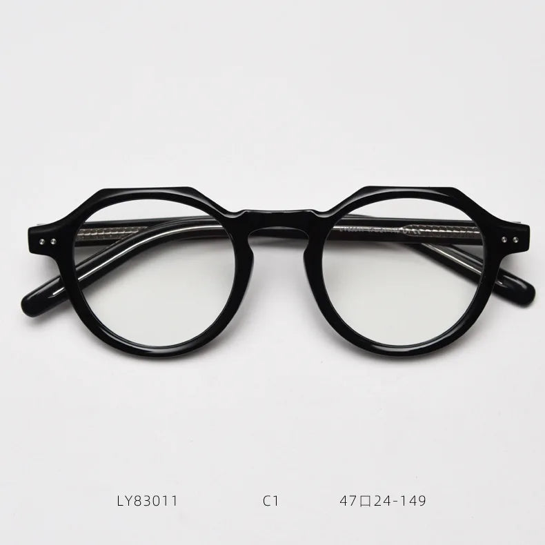 2024 Men Glasses Frame Fashion Thick Acetate Square Designer Brand Myopia Eyewear Handmade Optics Women Prescription Eyeglasses