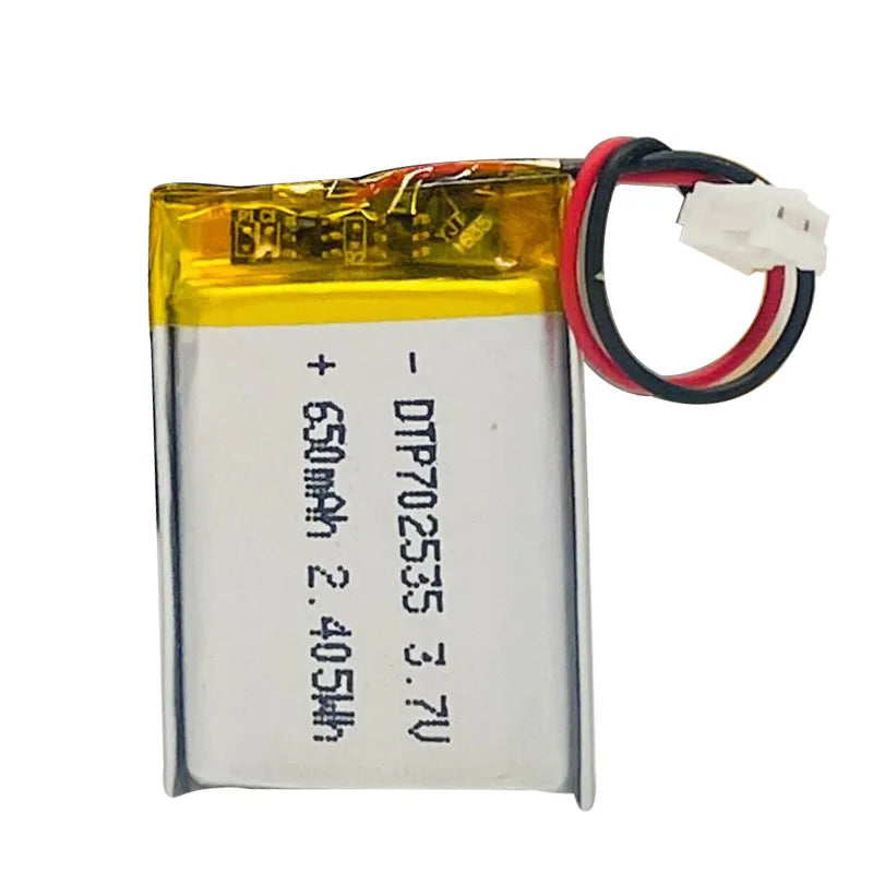 Wholesale 650mAh 3.7 Voltage 702535 Lithium Polymer Rechargeable Batteries Packs for Gps tracker 3.7v Lipo Battery