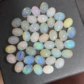 HQ GEMS Oval Cabochon 8x6mm Original Gemstone 100% Natural White Opal Stone Price Per Carat