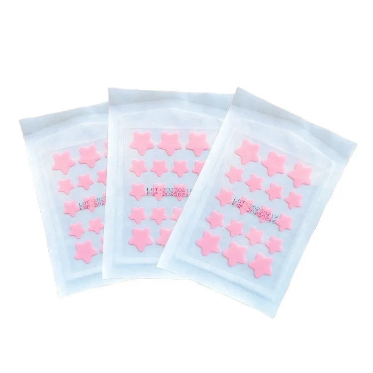 Hysent 18 Dots Color Cute Herbal Cruelty-Free Acne Patch Hydrocolloid Star Shape Custom Logo for Face All Skin Types
