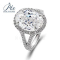 Holycome 14K Solid Gold Oval Engagement Rings With Trapezoid Loose Moissanite Diamond Gemstone Moissanite Ring Moissanite Chain