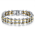 Fashion Stainless Steel Men's Punk Hologram Bracelet with 18K Gold Plating Customizable Logo for Party & Anniversary