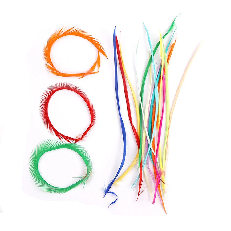 100pcs/Bundle Goose Feather Nymph Flies Fly Tying Materials ABS Tail Material for River Lake Stream Fly Fishing