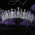 High-end Bridal Tiaras Copper Alloy Cubic Zircon Wedding Hair Accessories Hairband Shining Crystal Crowns BC5680