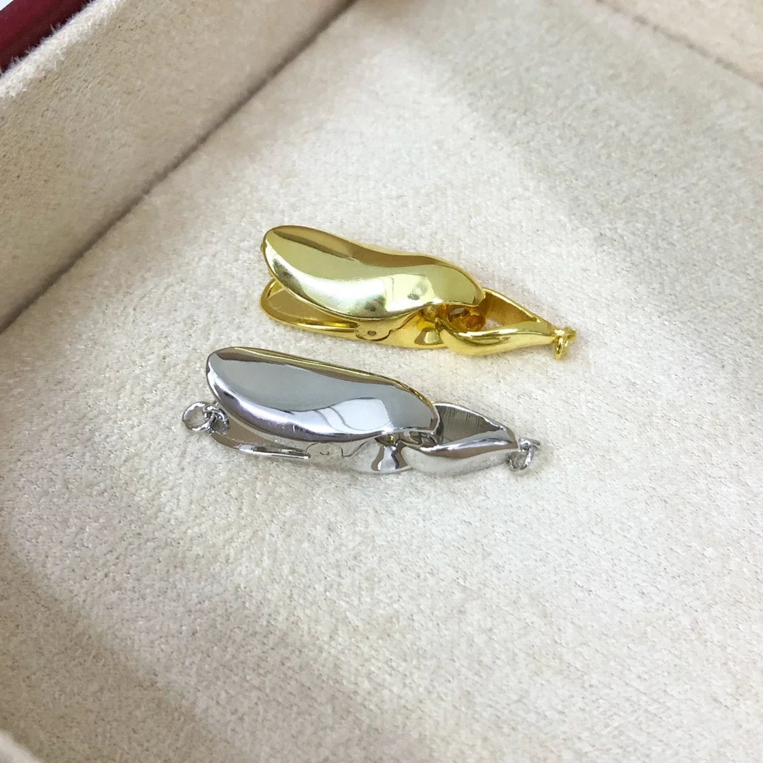 C259 925 Sterling Silver 18K Gold Plated Pearl Clasp for Jewelry Wholesale Metal Cord Ends Clasp Necklace or Bracelet Clasp
