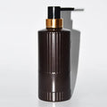 Luxury Cosmetic Lotion Packaging 500ml Face Cream Black Custom Plastic Bottle with Airless Pump Cap
